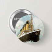 Titanic in Zee Ronde Button 5,7 Cm (Voorkant /achterkant)