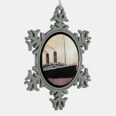 Titanic in Zee Tin Sneeuwvlok Ornament (Links)