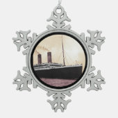 Titanic in Zee Tin Sneeuwvlok Ornament (Voorkant)