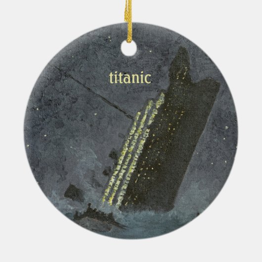 TITANIC Keepomwille Keramisch Ornament (Achterkant)