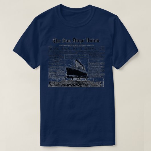 TITANIC Krant 1912 T-shirt (Design voorkant)