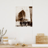 Titanic Launch Circa Sepia 1912 Poster (Keuken)