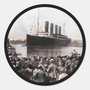 Titanic Leaving Southhampton Ronde Sticker