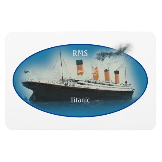 Titanic Maritime Blue White Star Line RMS Ship Magneet (Horizontaal)