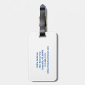 Titanic Maritime Blue White Star Line Ship Bagagelabel (Achterkant verticaal)