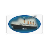 Titanic Maritime Blue White Star Line Ship Etiket (Voorkant)