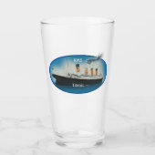 Titanic Maritime Blue White Star Line Ship Glass Glas (Voorkant)