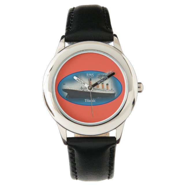 Titanic Maritime Blue White Star Line Ship Horloge (Voorkant)