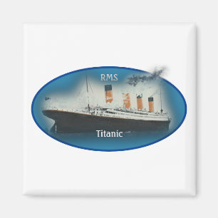 Titanic Maritime Blue White Star Line Ship Magneet