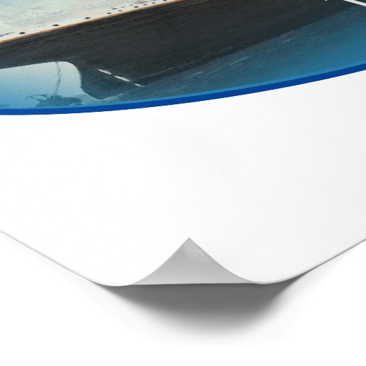 Titanic Maritime Blue White Star Line Ship Poster (Hoek)