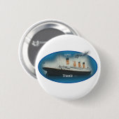 Titanic Maritime Blue White Star Line Ship Ronde Button 5,7 Cm (Voorkant /achterkant)