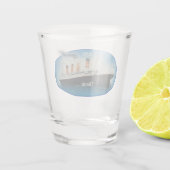 Titanic Maritime Blue White Star Line Ship Shot Glas (Achterkant)