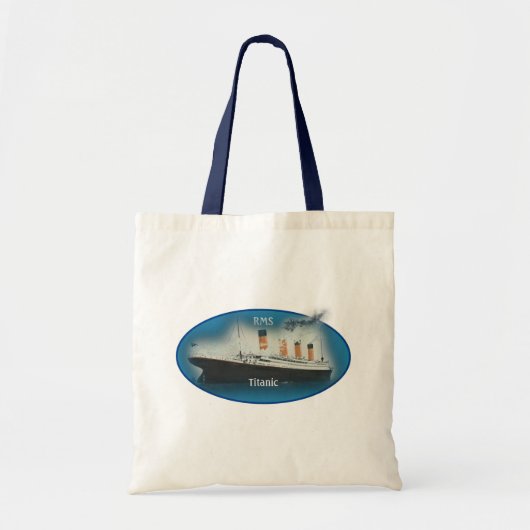 Titanic Maritime Blue White Star Line Ship Tote Bag (Voorkant)