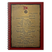 Titanic Menu Notitieboek (Voorkant)