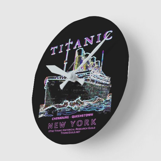 Titanic Neon Clock Ronde Klok (Hoek)