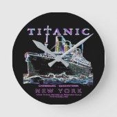 Titanic Neon Clock Ronde Klok (Voorkant)