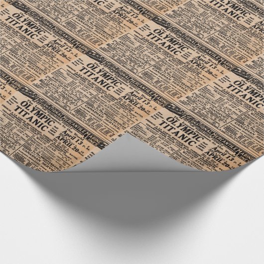 Titanic Newspaper Ad Cadeaupapier (Hoek)