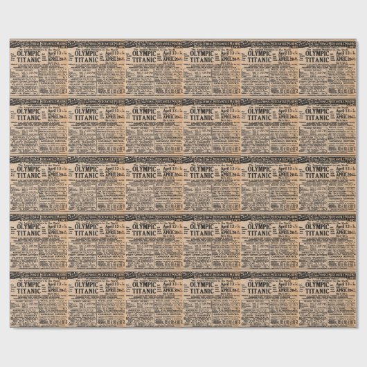 Titanic Newspaper Ad Cadeaupapier (Vlak)
