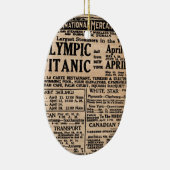 Titanic Newspaper Ad Keramisch Ornament (Rechts)