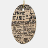 Titanic Newspaper Ad Keramisch Ornament (Links)