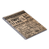 Titanic Newspaper Ad Notitieboek (Rechterzijde)