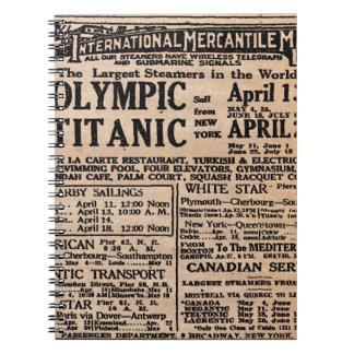 Titanic Newspaper Ad Notitieboek