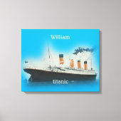 Titanic  Ocean Blue White Star Ship Canvas Afdruk (Voorkant)