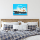 Titanic  Ocean Blue White Star Ship Canvas Afdruk (Insitu (Slaapkamer))