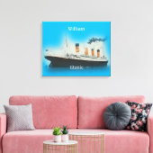 Titanic  Ocean Blue White Star Ship Canvas Afdruk (Insitu (Woonkamer))
