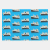 Titanic  Ocean Blue White Star Ship Inpakpapier Vel (Voorkant 3)