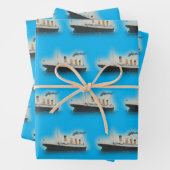 Titanic  Ocean Blue White Star Ship Inpakpapier Vel (In situ)