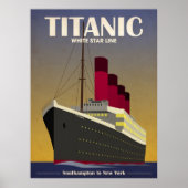 Titanic Ocean Liner Art Deco Print (Voorkant)