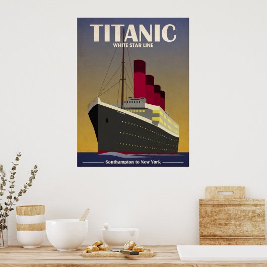 Titanic Ocean Liner Art Deco Print (Keuken)