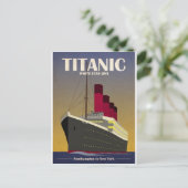Titanic Ocean Liner Art Deco Print Briefkaart (Staand voorkant)