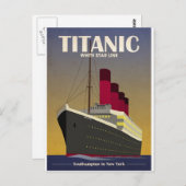 Titanic Ocean Liner Art Deco Print Briefkaart (Voorkant / Achterkant)