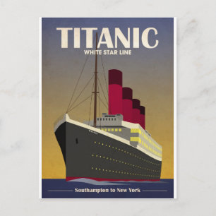 Titanic Ocean Liner Art Deco Print Briefkaart