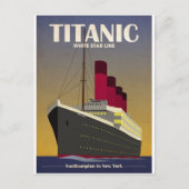 Titanic Ocean Liner Art Deco Print Briefkaart (Voorkant)