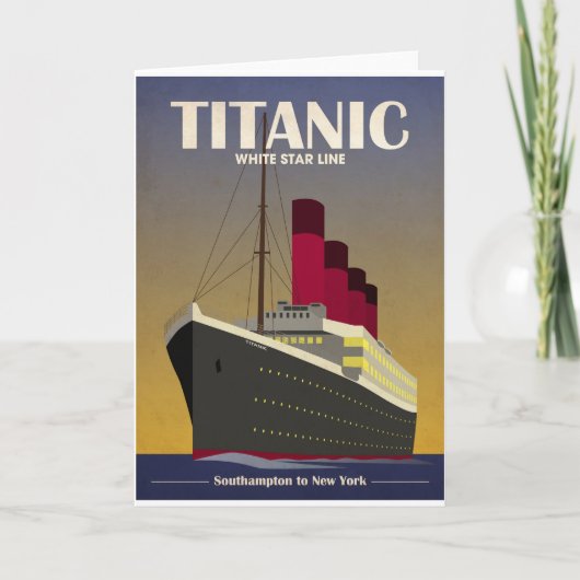 Titanic Ocean Liner Art Deco Print Kaart (Voorkant)