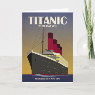 Titanic Ocean Liner Art Deco Print Kaart