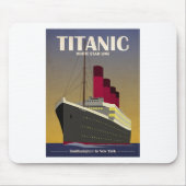 Titanic Ocean Liner Art Deco Print Muismat (Voorkant)