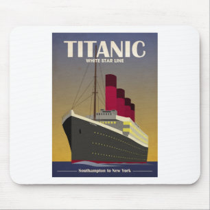 Titanic Ocean Liner Art Deco Print Muismat