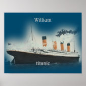  Titanic Ocean Liner Boy Zee Name Ship Poster (Voorkant)