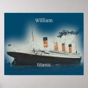 Titanic Ocean Liner Boy Zee Name Ship Poster