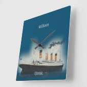  Titanic Ocean Liner Boy Zee Name Ship Vierkante Klok (Hoek)