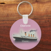 Titanic Ocean Liner Girl Pink Name Ship Sleutelhanger (Voorkant)