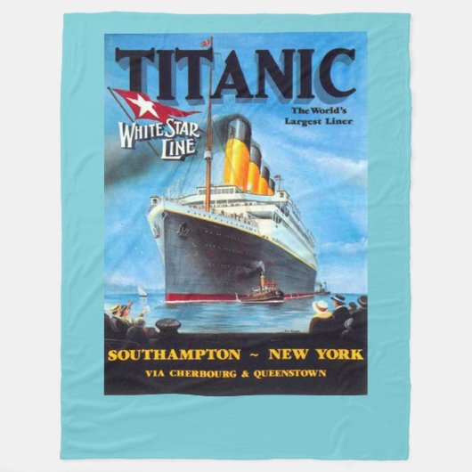 Titanic Ocean Liner Poster Fleece Deken (Voorkant)
