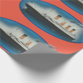 Titanic Oranje Birthday Ship Cadeaupapier (Hoek)