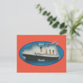 Titanic Oranje Maritime White Star Line Ship Briefkaart (Staand voorkant)