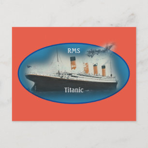 Titanic Oranje Maritime White Star Line Ship Briefkaart