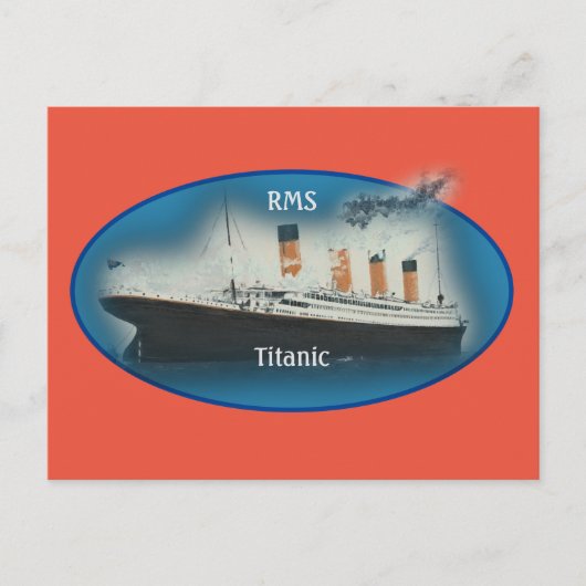 Titanic Oranje Maritime White Star Line Ship Briefkaart (Voorkant)